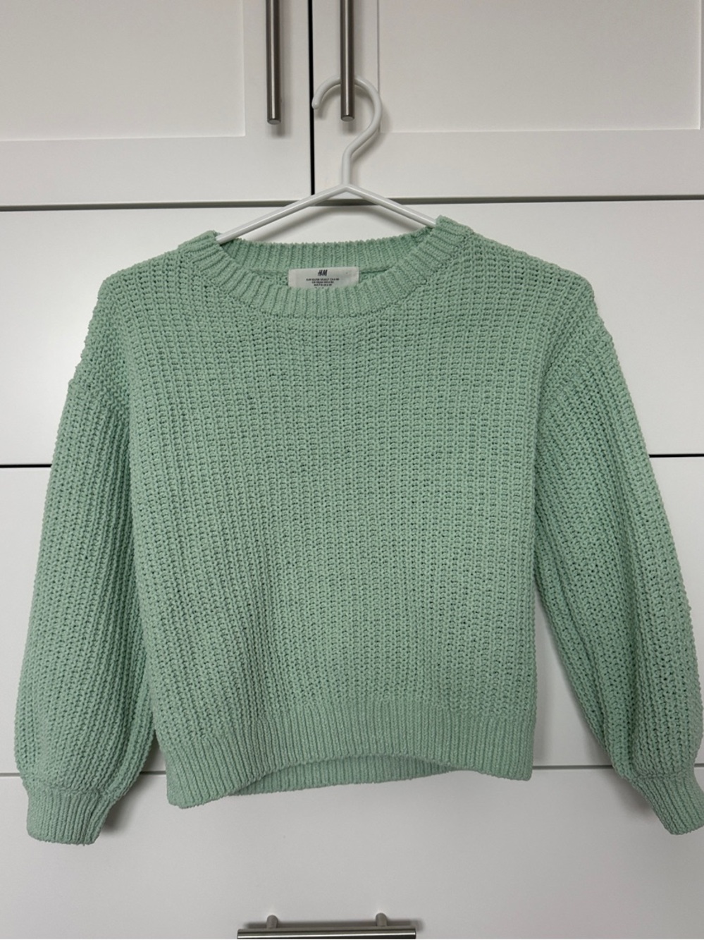 Mint Green girls Knit Sweater age 6-8
